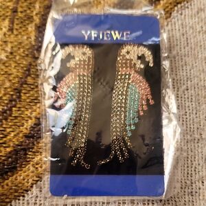 Gold and Pink Statement Earrings